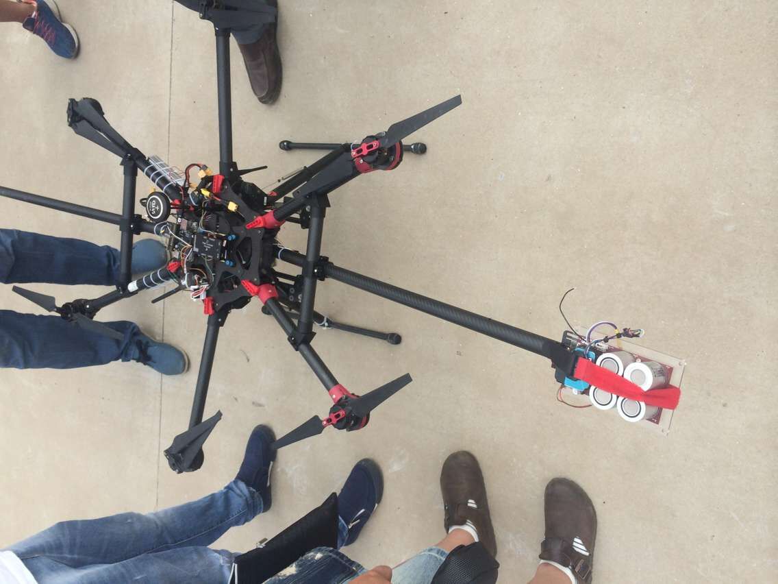 无人机挂载消防火灾现场有毒有害气体检测仪_