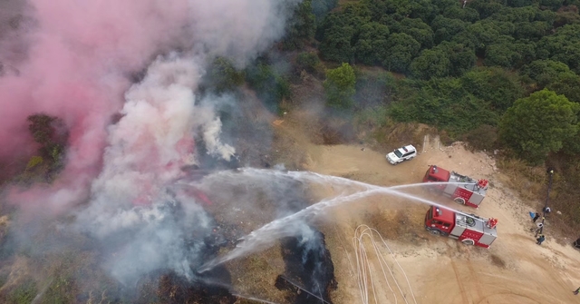 出动无人机,深圳宝安区2017处置森林火灾演练