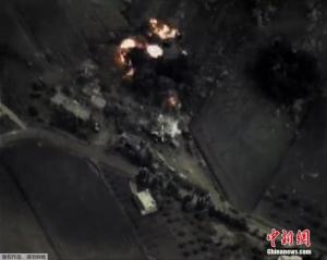 俄方飞机再空袭叙利亚境内极端组织 摧毁多个设施