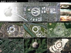 屋顶覆盖太阳能面板 苹果新总部3月航拍