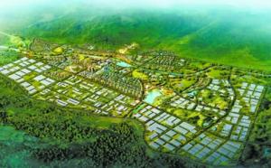 无人机高空航拍协助水都基地扩容工作