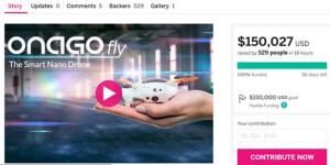 18小时100万！Onagofly安果无人机创造众筹神话