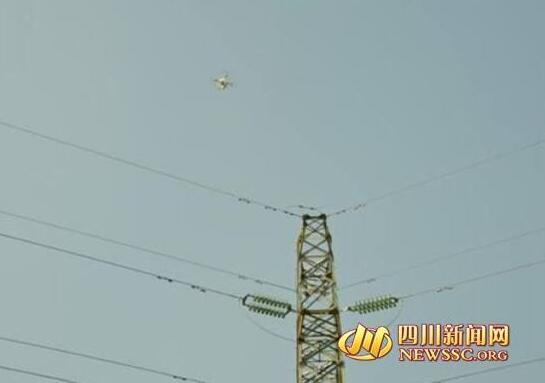 国网蓬安供电公司无人机完成首次高压线路巡视