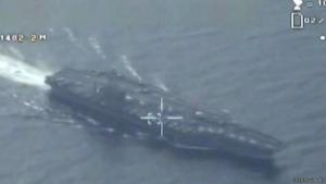 伊朗无人机飞越美航母 公布所拍视频