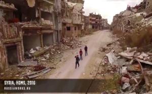 无人机航拍叙利亚，战区满目疮痍