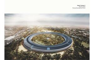 究竟有多大？无人机航拍苹果“飞船”新总部