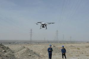 新疆巴州供电公司无人机助力春检保供电