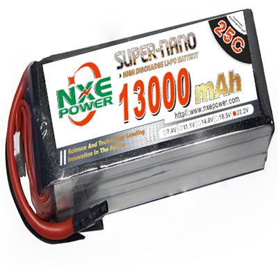 13000mAh 25C 22.2V 无人机电池