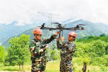 无人机牵引完成首次放线作业