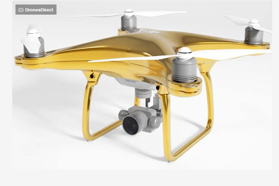 大疆24K金天价无人机开售 专为土豪量身打造