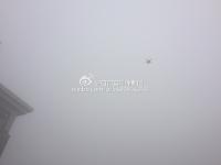 网友太原用无人机雾霾测试 能见度不足30米