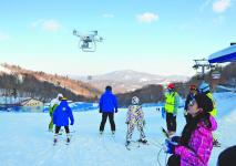 春雪亚布力动感无人机