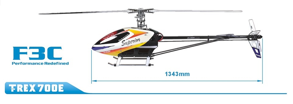 亚拓 T-REX 700E F3C直升机_无人机网（www.youuav.com)