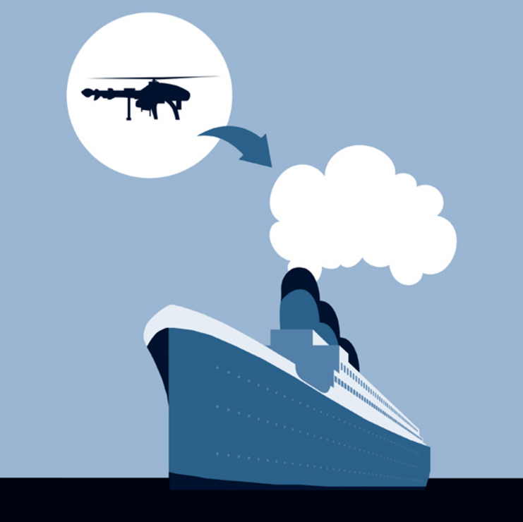 哪里逃！无人机监控船舶发动机排放