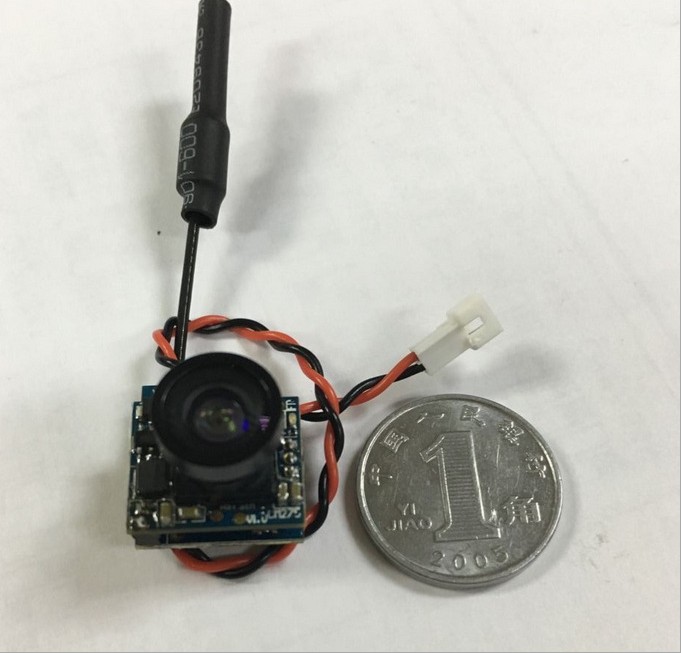 FPV穿越航拍图传空心杯超小体积48CH 5.8G 25MW 摄像头一体发射机