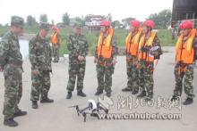 汉江消防开展抗洪抢险演练 无人机亮出真功夫