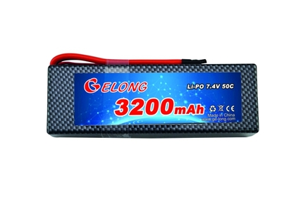 GL RC Li-PO 3200mAh 7.4V 50C Hard Case Pack for RC Cars