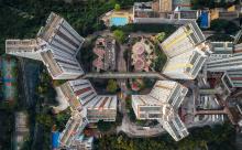 莫名的美感！无人机天空俯拍香港建筑群