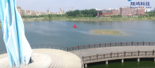 智慧蜂垂直起降固定翼无人机环湖飞行（航拍） 