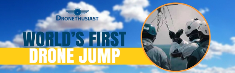 世界首例无人机跳伞