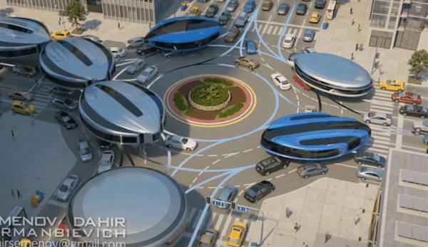 可解决交通拥堵 设计师展示脑洞大开的陀螺汽车