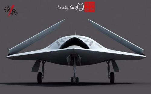 利剑无人机CG图曝光，配合歼-15作战，可自主攻击作战目标