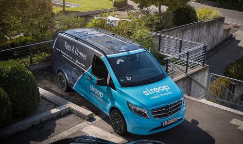 这家无人机公司和奔驰合作送咖啡，用厢式货车做中转