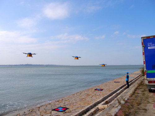 天猫双11真是要上天，直接用无人机跨海快递，只为了6箱水果