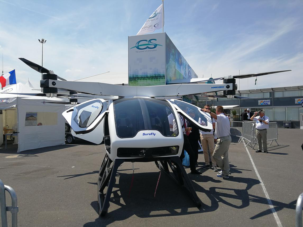 SureFly双座旋翼无人机将在2018年CES展首航