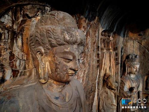 组图：无人机带你近距离看洛阳龙门卢舍那大佛