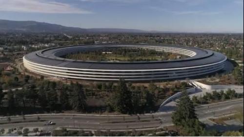 Apple Park无人机最新视频 几乎接近完工状态