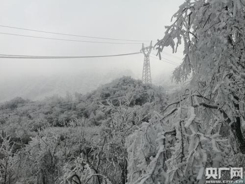 贵州黔南采取无人机与人工结合巡查电线覆冰 无死角保证线路稳定