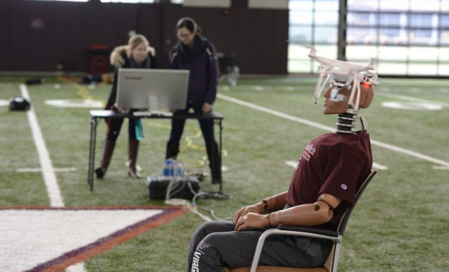 无人机不可能造成可怕的头部受伤