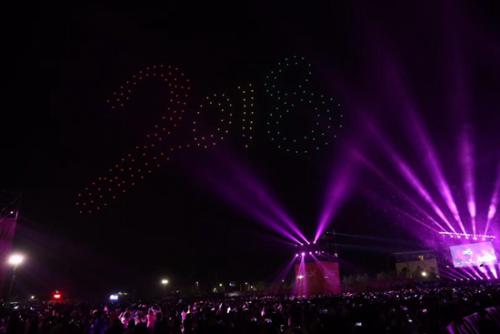 500架无人机西北首场秀正月十五亮相西安创业咖啡街区