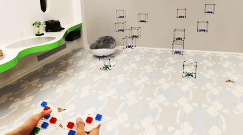 乐高研积木遥控器，可编排无人机队形！