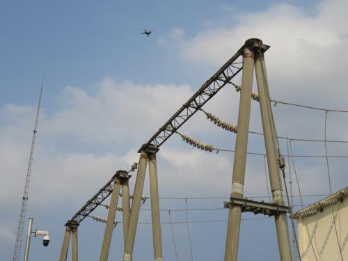 贵港供电无人机飞进营销领域服务大客户