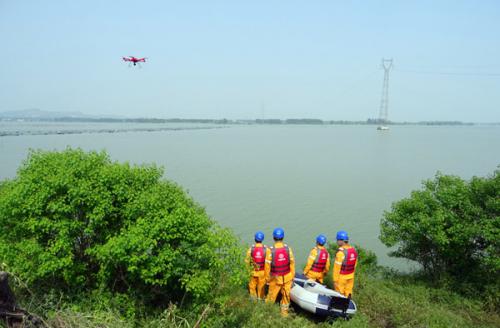 蚌埠供电：无人机助力防汛应急演练