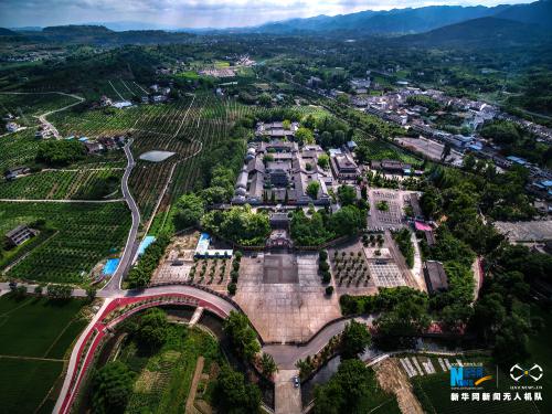 无人机航拍重庆双桂堂