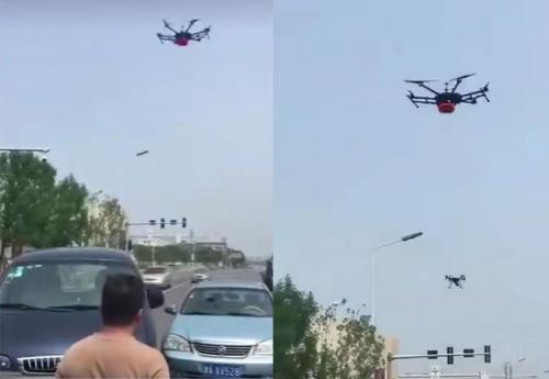 无人机处理交通事故 你见过吗？这个视频如今在微信群疯传