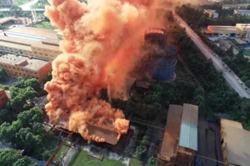 化工厂液体泄漏引发火灾，科比特无人机助力“救援”