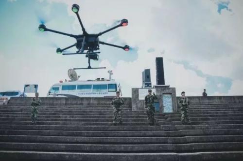 海康威视无人机空中集结，助力广东省洪涝灾害应急救援实战演练