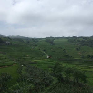 千亩梯田上空 飞来了两架无人机