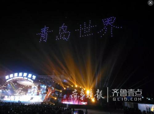 震撼7分钟！170架无人机啤酒城里飞出“凤凰展翅”