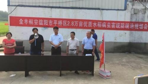 信阳市平桥区2.8万亩优质水稻统防统治全面启动