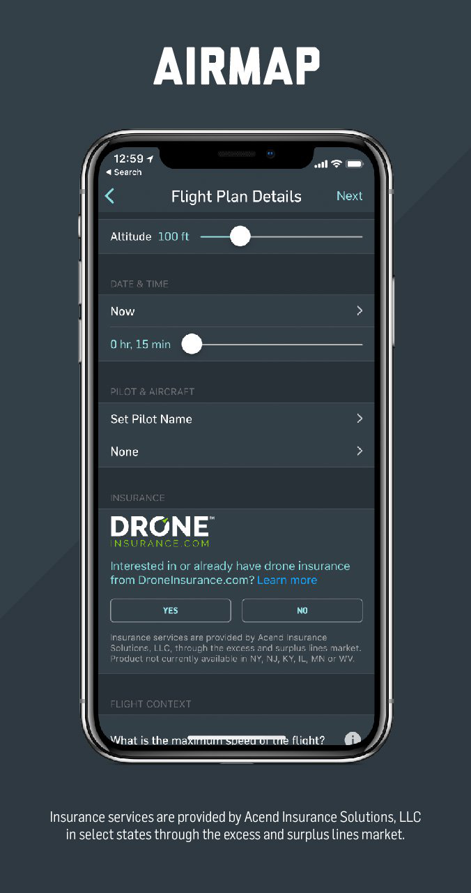 AirMap 与无人机保险
