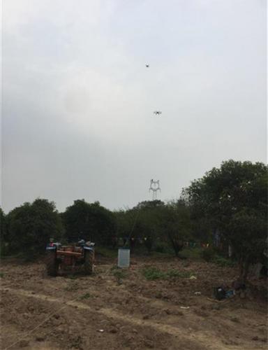 咸宁供电用无人机放线 5.4亩苗圃免遭砍伐