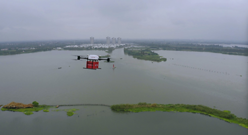 送蟹送出新高度！京东无人机助阳澄湖大闸蟹打上“飞的”