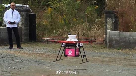 日本首次在核泄漏区试验无人机送货