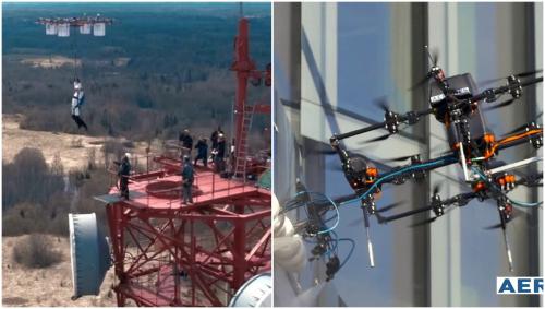 科技前沿：国外公司开发可载人洗大楼玻璃无人机，你会看好吗？