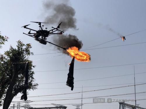 高压电线上挂了塑料袋？无人机出动！明年无人机覆盖广东电网